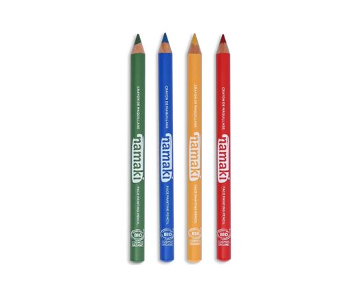 SET 4 LAPIZ FINO MAQUILLAJE NAMAKI AMARILLO-VERDE-AZUL-ROJO