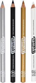 SET 4 LAPIZ FINO MAQUILLAJE NAMAKI ORO-PLATA-NEGRO-BLANCO