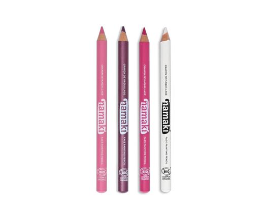 SET 4 LAPIZ FINO MAQUILLAJE NAMAKI PURPURA-FUCSIA-ROSA-BLANCO