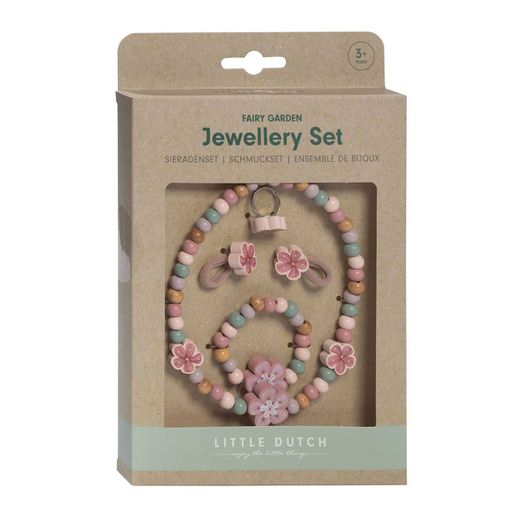 Set joyería madera Flores