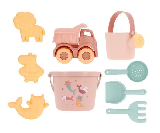 Set juguetes playa gatos sirenas