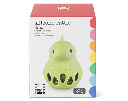 Sonajero silicona dino