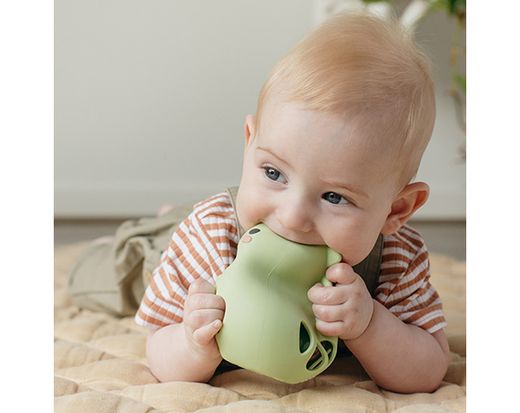 Sonajero silicona dino