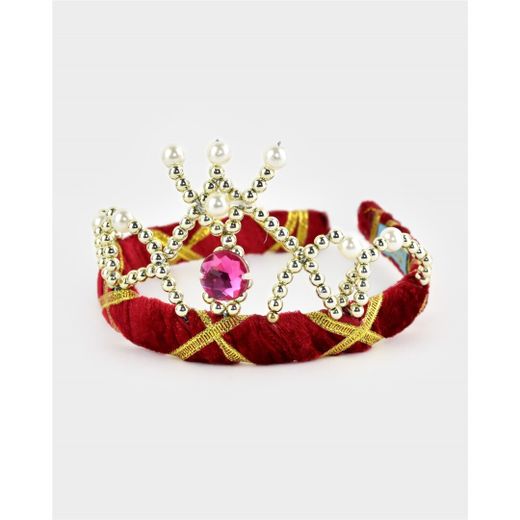 Tiara de Terciopelo Roja