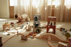 Torre encajable ciudad con coches